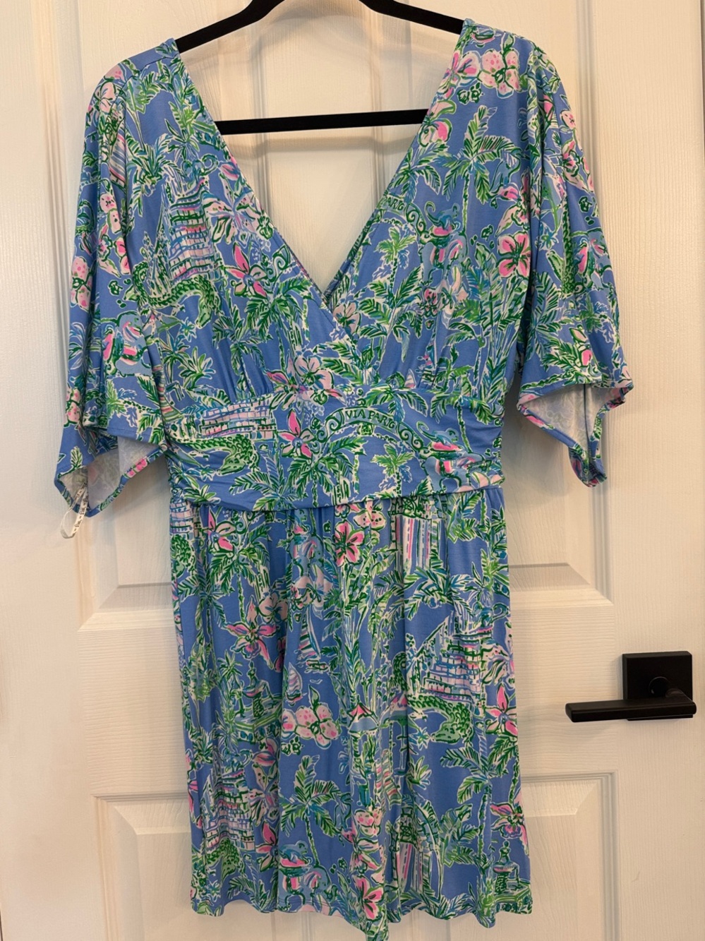 Lilly Pulitzer Beneath the Bougainvillea Boca Blue Romper Dress, Worn Once, Med